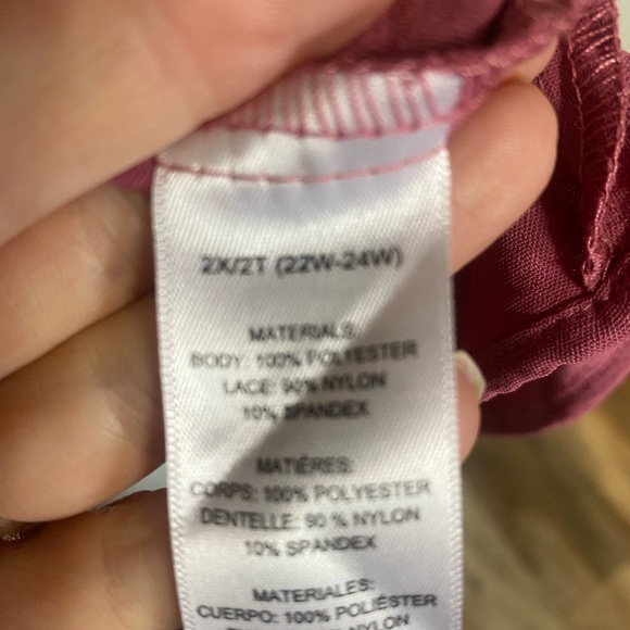 Women’s studio 1886 plink long‎ sleeve lace blouse size 2x - Picture 7 of 9